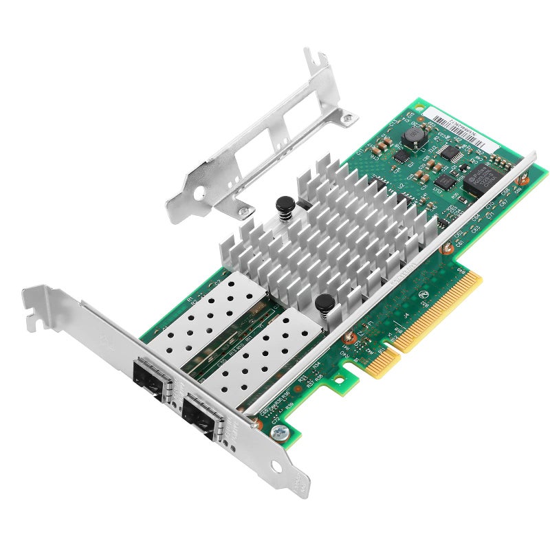 Vogzone 10Gb PCI-E NIC Network Card for Intel X520-DA2/ E10G42BTDA,100MbE/1GbE/10GbE Dual SFP+ Ports, with Intel 82599ES Chip,10GbE PCI Express 2.0 X8 Ethernet Adapter Support Windows/Linux/VMware - Image 1